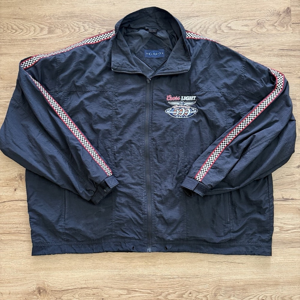 Vintage Men's 2000 84th Indianapolis Indy 500 Windbreaker Black Jacket Size‎ 3XL